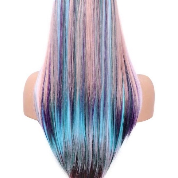 ✨Randy 22” Colorful Ombré MIDDLE PART Cos play wig main image 6